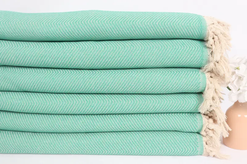 84x68 Cotton Zig zag Towel, Boho Throw Blankets, Custom Wedding Gifts, Monogram Beach Blanket, Personalized Gift For Him, Bridesmaid Gifts - 3