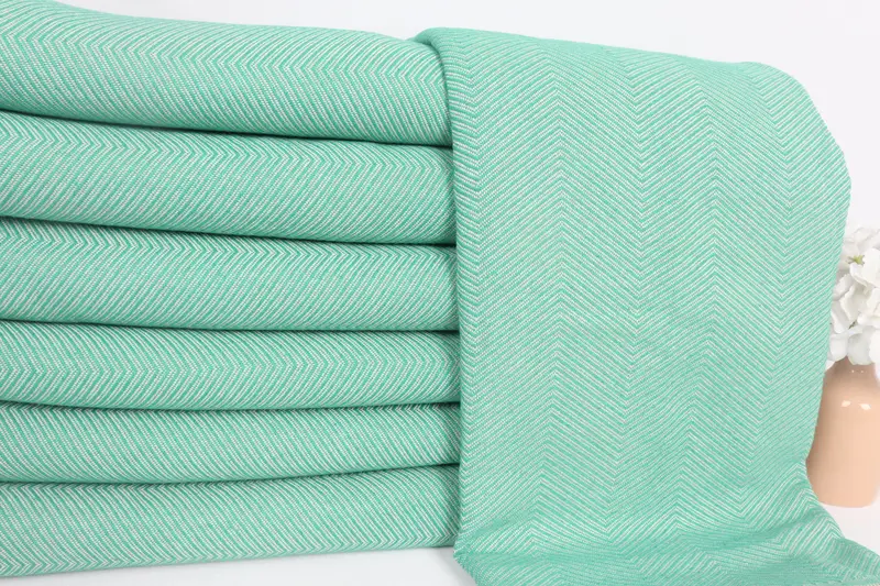 84x68 Cotton Zig zag Towel, Boho Throw Blankets, Custom Wedding Gifts, Monogram Beach Blanket, Personalized Gift For Him, Bridesmaid Gifts - 2