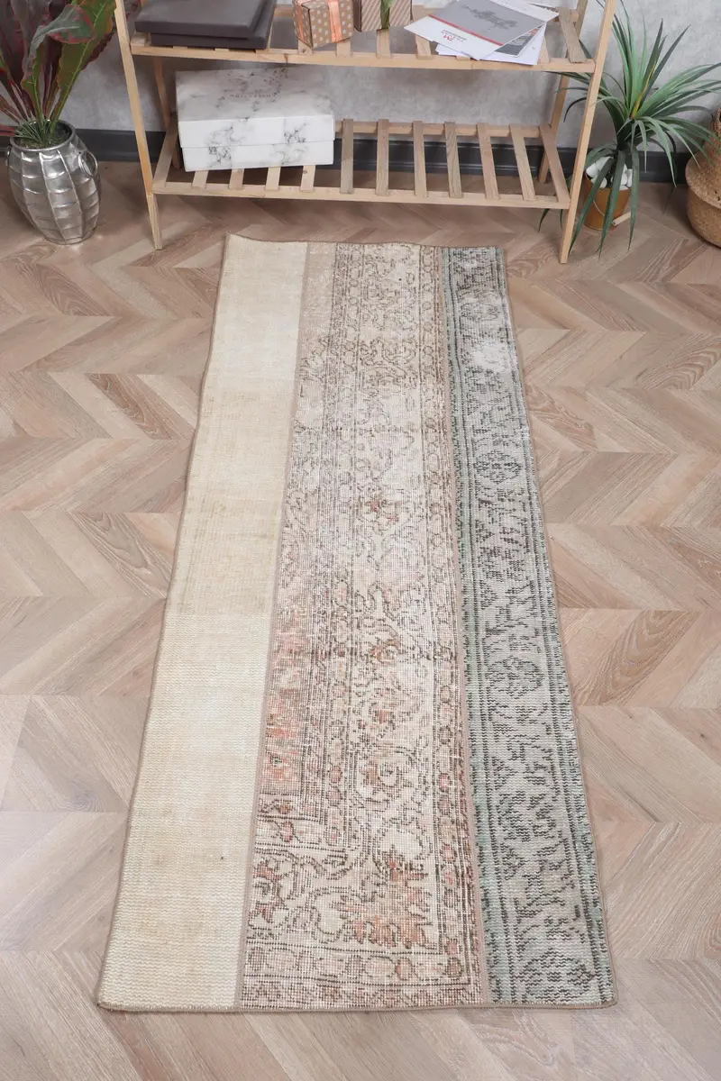 Kahverengi Çiçekli Halı, 2,3x5,6 ft Bej Paisley Tasarım