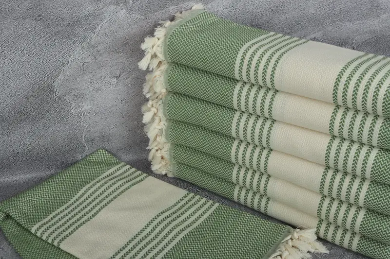 Unique Turkish towel with custom embroidery USA, Turkish Towel USA, Bachelorette Gifts, Bridal Gifts, Wedding Favors, 70x40 Cotton Striped Towel - 2