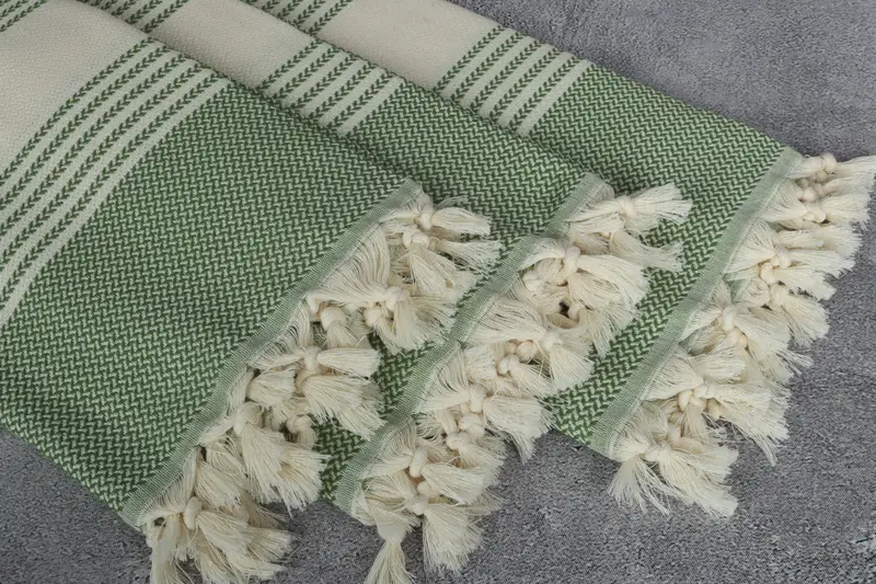 Unique Turkish towel with custom embroidery USA, Turkish Towel USA, Bachelorette Gifts, Bridal Gifts, Wedding Favors, 70x40 Cotton Striped Towel - 4