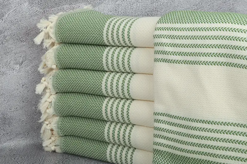 Unique Turkish towel with custom embroidery USA, Turkish Towel USA, Bachelorette Gifts, Bridal Gifts, Wedding Favors, 70x40 Cotton Striped Towel - 1