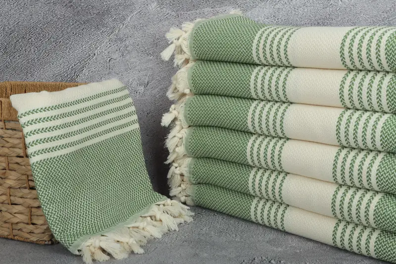 Unique Turkish towel with custom embroidery USA, Turkish Towel USA, Bachelorette Gifts, Bridal Gifts, Wedding Favors, 70x40 Cotton Striped Towel - 3