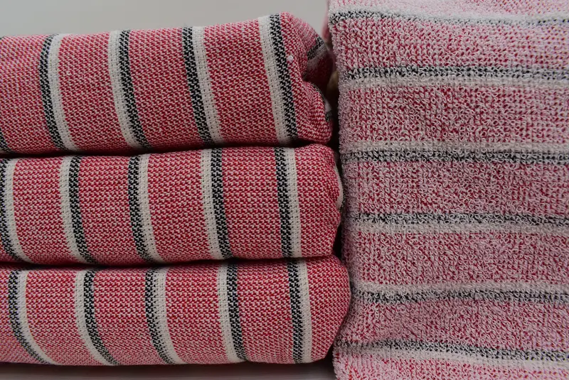 Quick-dry peshtemal, Gym Towel, Gift For Her, Family Gift, 68x40 Cotton Striped Terry Towel, Wedding Towel, Turkish Towel Bulk, Custom Wedding Gift - 4