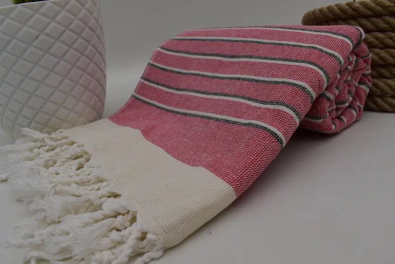 Quick-dry peshtemal, Gym Towel, Gift For Her, Family Gift, 68x40 Cotton Striped Terry Towel, Wedding Towel, Turkish Towel Bulk, Custom Wedding Gift - 6