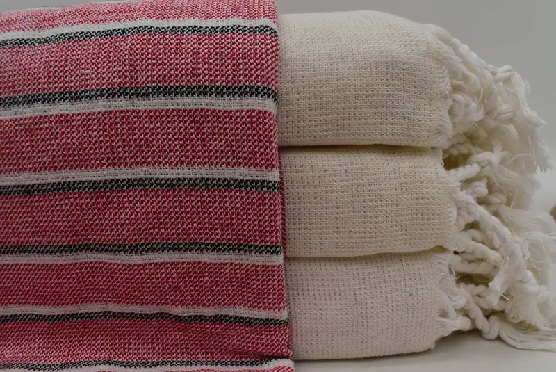 Quick-dry peshtemal, Gym Towel, Gift For Her, Family Gift, 68x40 Cotton Striped Terry Towel, Wedding Towel, Turkish Towel Bulk, Custom Wedding Gift - 2