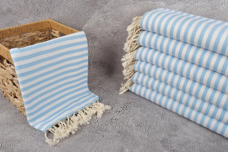 70x40 Cotton Striped Towel, Bridal Shower Gifts, Handmade Turkish Towel, Bachelorette Party Decorations, Large Turkish Towel, Peshtemal Towel - 3