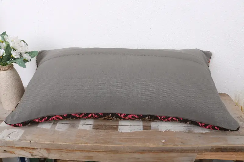 Ikat Pillow Sham, Cushion Case, Boho Pillow, 12x24 Brown Cushion, Pillow for Couch, Boho Pillow Sham Cover, Accent Pillow Case - 7