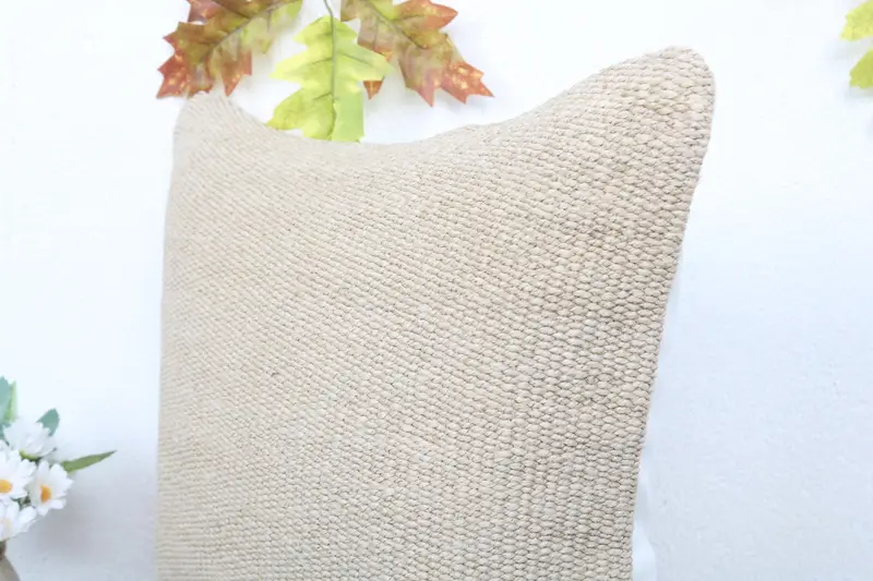 16x16 Beige Pillow Cover, Vintage Kilim Throw Pillow, Cushion Cover, Home Decor Pillow, Pillow for Couch, Customized Pillow Cover - 5