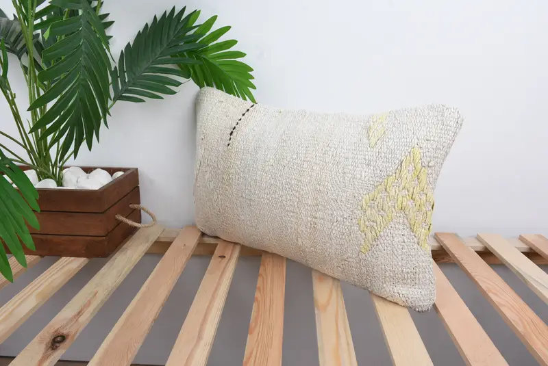 Bed Pillow Cover, Ikat Cushion, 12x20 White Pillow Case, Kilim Pillow Cover, Sofa Pillow Sham, Turkish Kilim Pillow, Throw Kilim Pillow, Cushion - 5