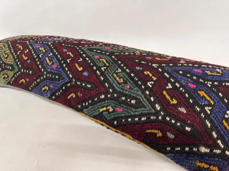Couch Pillow Cover, Boho Pillow, Handmade Kilim Cushion, Boho Pillow Sham Cover, Cushion Cover, 16x48 Red Cushion, Art Deco Cushion, Neutral Pillow - 6
