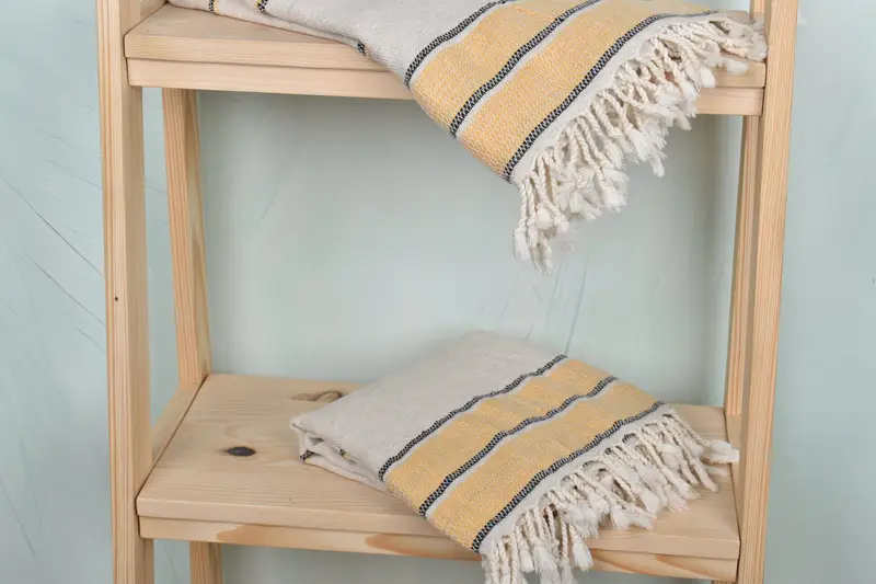 Turkish Towel Beach Towel, Sand-resistant towel, Bachelor Party Favors, Gift For Best Friend, 70x36 Linen Striped Towel, Cotton towel, Custom Towel - 5