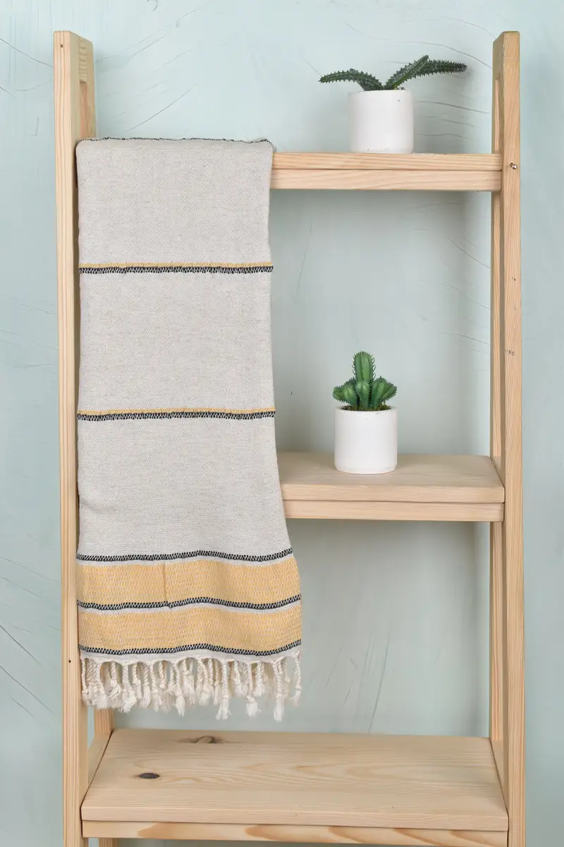 Turkish Towel Beach Towel, Sand-resistant towel, Bachelor Party Favors, Gift For Best Friend, 70x36 Linen Striped Towel, Cotton towel, Custom Towel - 8