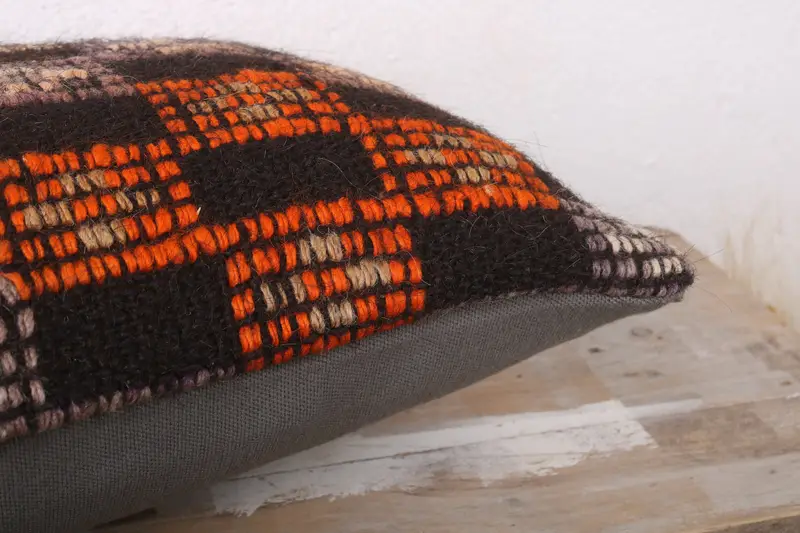 12x24 Brown Cushion Case, Pillow Case, Hippie Throw Pillow, Bright Pillow Sham, Vintage Kilim Throw Pillow, Kilim Pillow Cover, Home Decor Pillow - 6