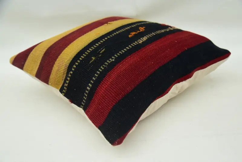 Cushion, 16x16 Red Pillow Case, Tapestry Cushion, Kilim Cushion Sham, Kilim Pillow Cover, Vintage Pillow, Tapestry Cushion Cover - 6