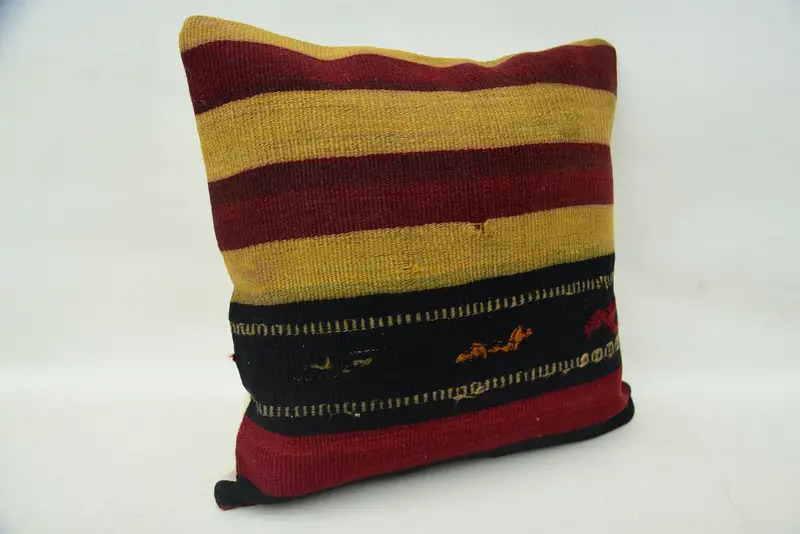Cushion, 16x16 Red Pillow Case, Tapestry Cushion, Kilim Cushion Sham, Kilim Pillow Cover, Vintage Pillow, Tapestry Cushion Cover - 2