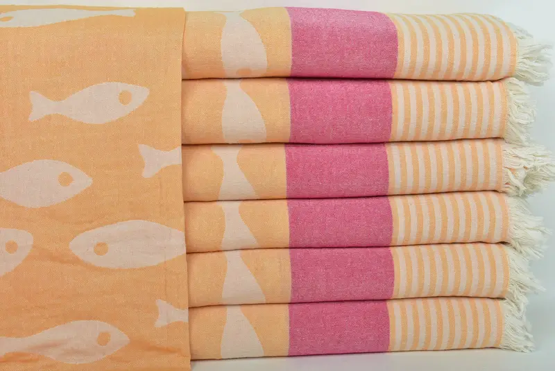 Personalized Blanket, Bachelorette Party Favors, Shower Curtain, Valentines Day Gift For Him, Personalized Gifts, 92x78 Cotton Fish Design Towel - 3