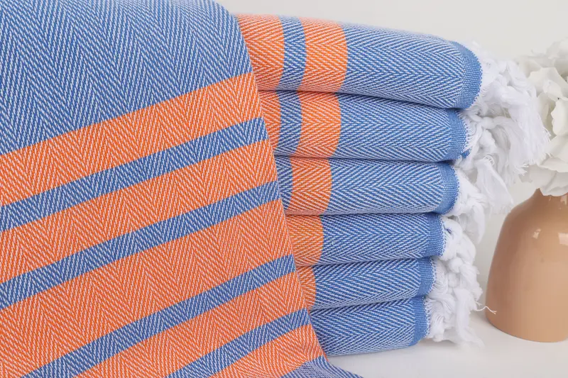 Turkish Towel Beach Embroidered Beige 36x67 Inches