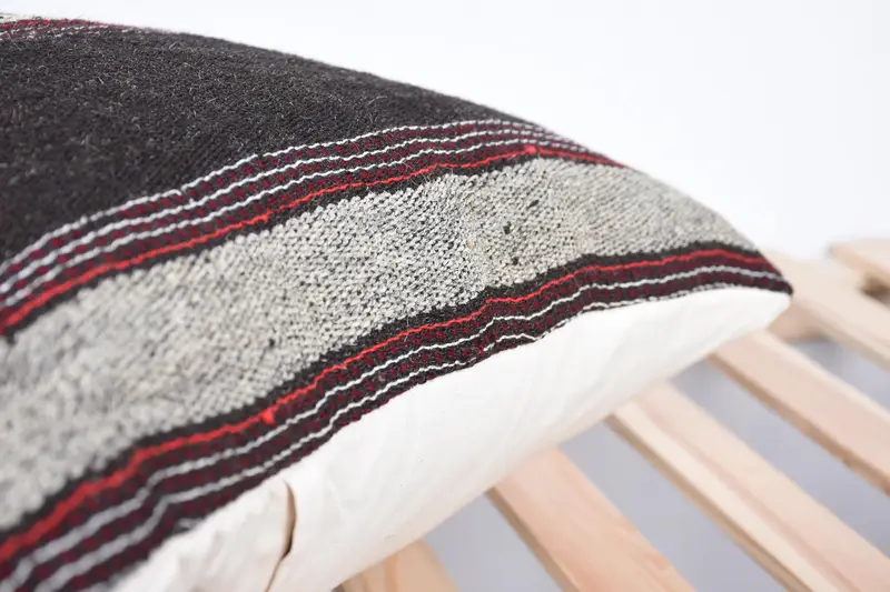 Etnik Yastık Kapağı, Etnik Kilim Halısı Yastığı, 20x20 Kırmızı Yastık Sham, İç Tasarımcı Yastığı, Boho Yastığı, Rahat Atma Yastık Kılıfı, Yastık - 7