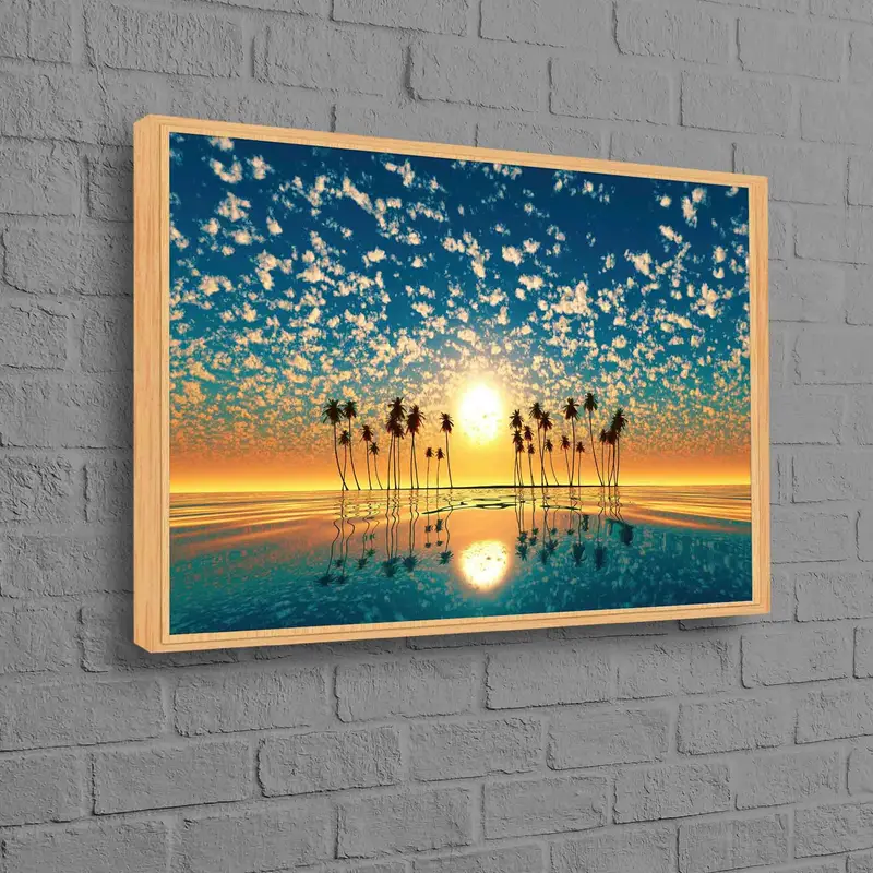トロピカル サンライズ キャンバス: ご自宅用の海岸アート