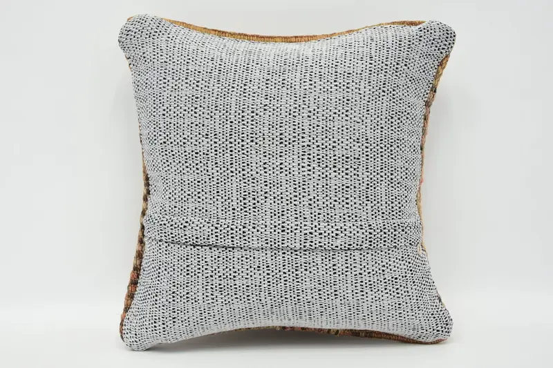 Handmade Kilim Cushion, 12x12 Beige Pillow Sham, Cushion Cover, Interior Designer Pillow, Pillow for Couch, Turkish Corner Pillow Case - 6