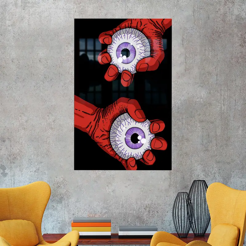 エレガントなゴシック プリント ガラス: トレンディな男の洞窟のホラー テーマ