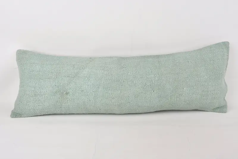 Vintage Kilim Pillow, Colorful Pillow Case, Pillow, 12x36 Green Cushion, Antique Pillows, Pillow for Sofa, Decorative Throw Pillow Sham - 1