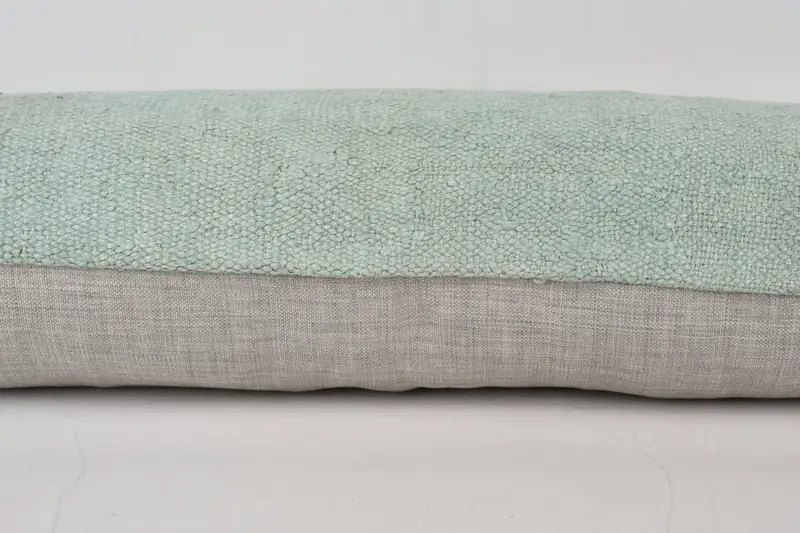 Vintage Kilim Pillow, Colorful Pillow Case, Pillow, 12x36 Green Cushion, Antique Pillows, Pillow for Sofa, Decorative Throw Pillow Sham - 5