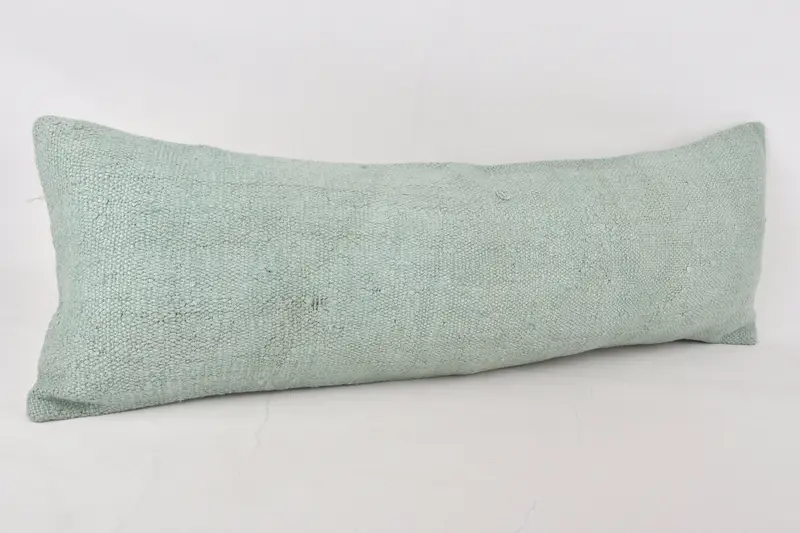 Vintage Kilim Pillow, Colorful Pillow Case, Pillow, 12x36 Green Cushion, Antique Pillows, Pillow for Sofa, Decorative Throw Pillow Sham - 2