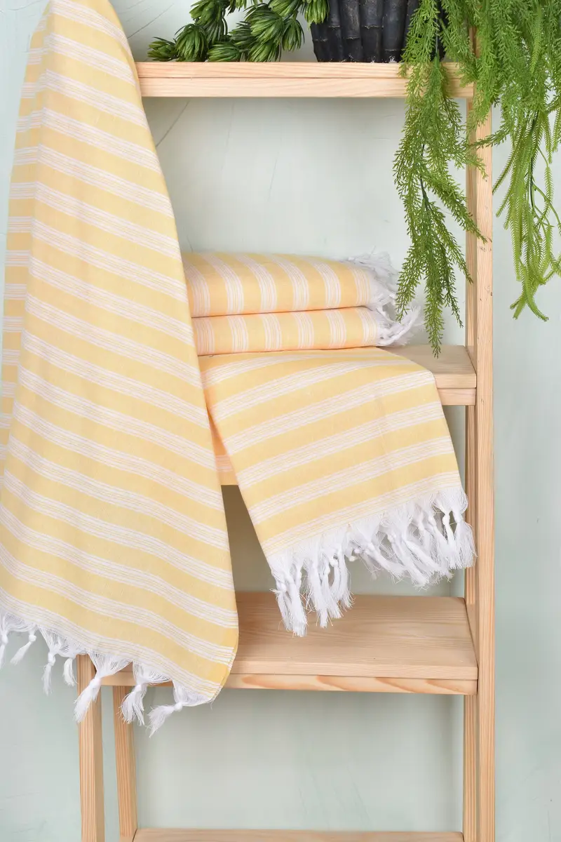 Personalized Wedding Gift, Xmas Gifts, Peshtemal Towel, Guest Towel, Oversized Beach Towel, Bridal Shower Gift, 70x40 Cotton Striped Towel - 6