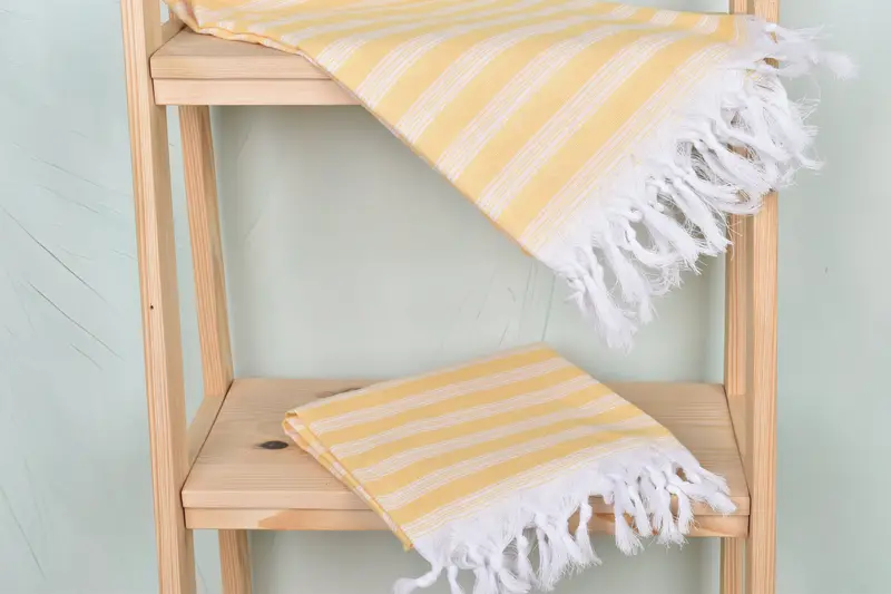 Personalized Wedding Gift, Xmas Gifts, Peshtemal Towel, Guest Towel, Oversized Beach Towel, Bridal Shower Gift, 70x40 Cotton Striped Towel - 5