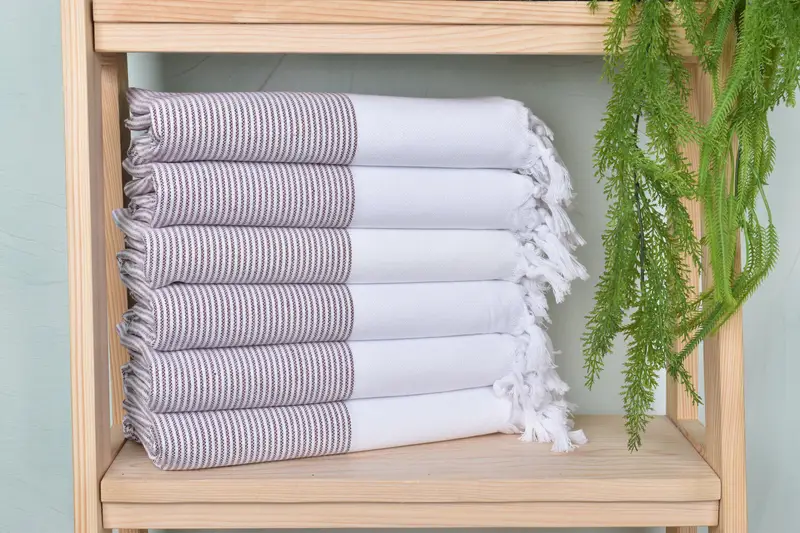 Bachelor Gifts, Peshtemal Towel, Bridesmaid Gift Towel, 70x40 Cotton Striped Towel, Personalized Wedding Gift, Spa Towel, Valentines Day Gift Idea - 2