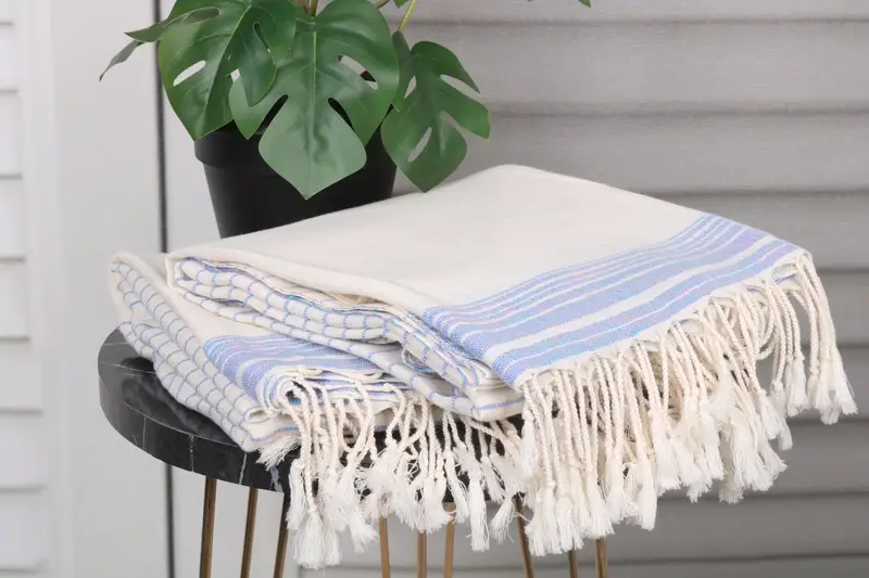 Travel towel, Spa Towel, Bachelorette Favors Beach, Monogram Beach Towel, 68x36 Cotton Striped Towel, Quick-dry peshtemal, Bridal Shower Gifts - 3