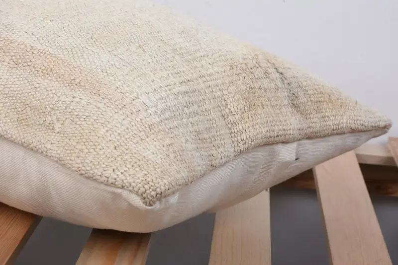 Kilim Cushion Sham, Pillow Case, Morroccon Kilim Cushion Cushion Case, 12x20 Beige Pillow Cover, Pillow for Couch, Boho Pillow Sham Cover - 7