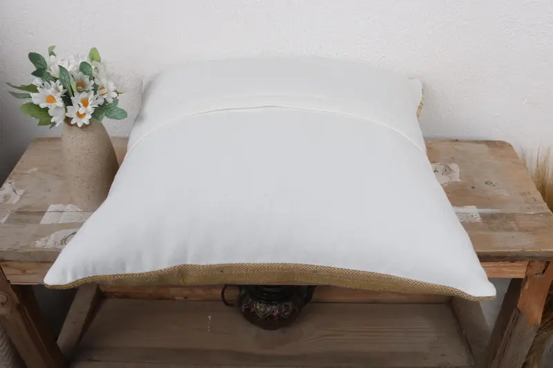 Pillow, Kilim Pillow Cover, Pattern Throw Cushion Case, 18x18 Beige Pillow Cover, Home Decor Pillow, Kilim Cushion Sham, Bright Pillow - 7