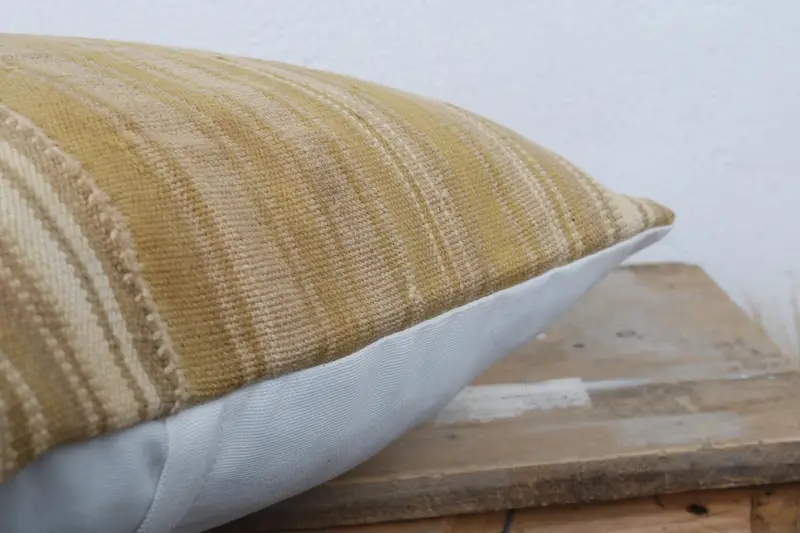Pillow, Kilim Pillow Cover, Pattern Throw Cushion Case, 18x18 Beige Pillow Cover, Home Decor Pillow, Kilim Cushion Sham, Bright Pillow - 6