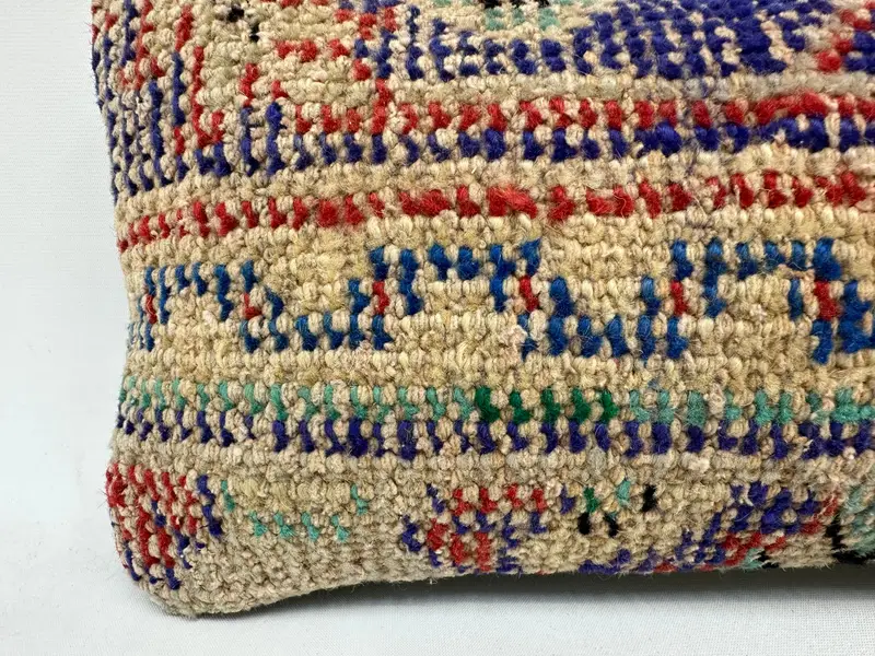 Vintage Kilim Pillow, Retro Pillow Case, Pillow for Couch, Luxury Pillow Case, 8x16 Blue Pillow, Cushion, Vintage Pillow, Yoga Pillow - 2