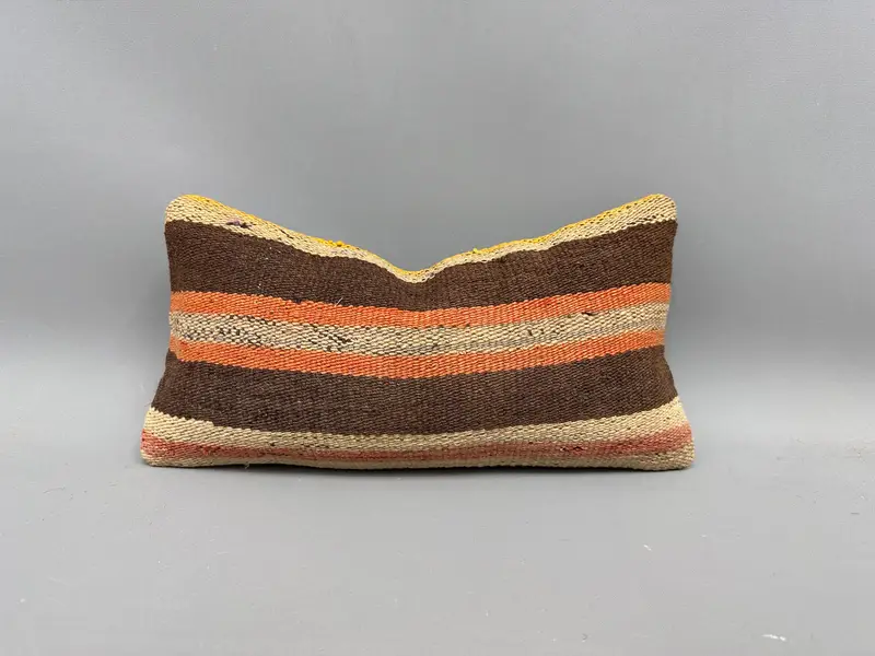 Art Deco Cushion, Pillow for Couch, Interior Designer Pillow, Pillow for Sofa, Cushion, Aesthetic Pillow Sham, 8x16 Brown Pillow Case - 1