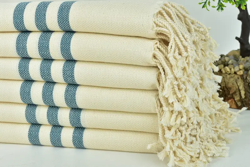 Türk Banyo Havlusu, Kişiselleştirilmiş Türk Havlu, İnce Havlu, Plaj Havlusu Kişiselleştirilmiş, 70x40 Pamuklu Çizgili Havlu, Mutlu Noel Hediyeleri - 3
