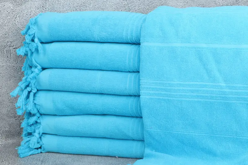 Organic towel, 70x36 Cotton Striped Terry Towel, Gym Towel, Peshtemal Towel, Valentines Day Gift For Him, Housewarming Gift, Gift For The Home Decor - 1