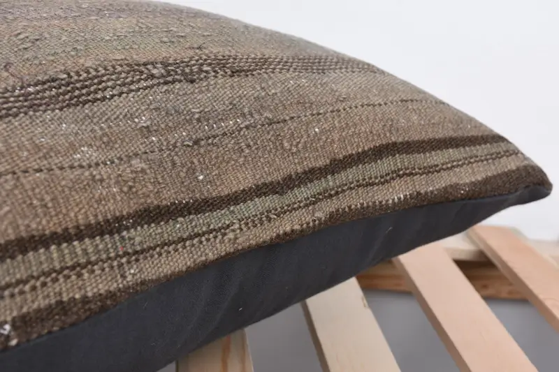 Turkish Kilim Pillow, Pillow for Sofa, Shabby Chic Cushion Cover, Pillow Sham, Turkish Rugs Pillow Case, 16x24 Brown Pillow Case, Pillow for Couch - 7