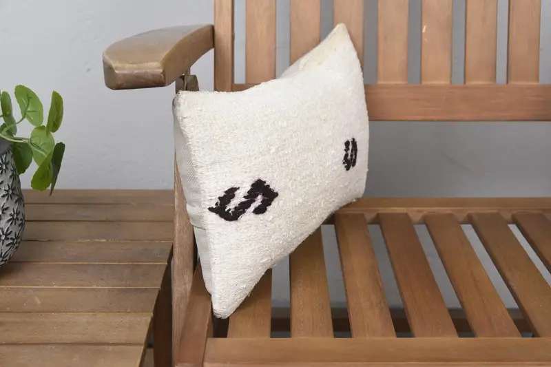 Boho Chic Cushion Cover, Kilim Cushion Sham, 8x16 White Pillow Sham, Pastel Cushion Case, Cushion Case, Throw Kilim Pillow, Boho Pillow Sham Cover - 2
