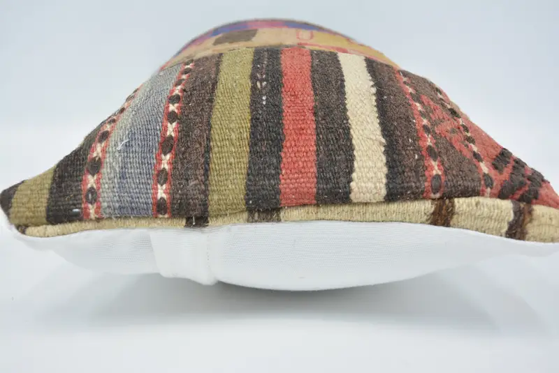 12x24 Brown Cushion Case, Vintage Pillow, Antique Pillows, Nomadic Pillow Sham, Pillow Cover, Ethnical Kilim Rug Pillow, Office Chair Pillow - 5