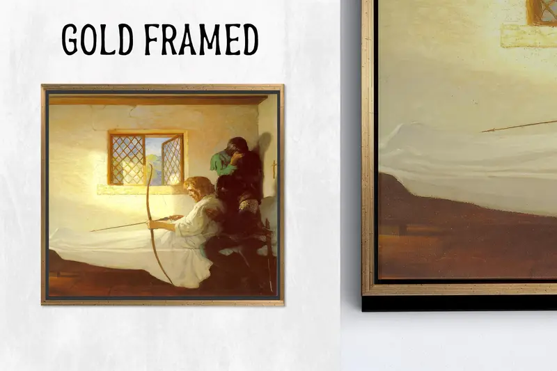 モダンなロビン フッド キャンバス: ワイエスにインスピレーションを得たプリント アート