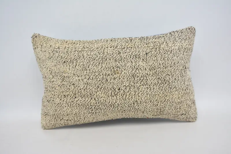 Vintage Kilim Throw Pillow, Throw Kilim Pillow, Cushion Case, Handmade Throw Pillow Sham, 12x20 Beige Pillow, Pillow for Couch - 1
