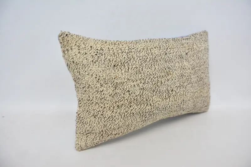 Vintage Kilim Throw Pillow, Throw Kilim Pillow, Cushion Case, Handmade Throw Pillow Sham, 12x20 Beige Pillow, Pillow for Couch - 3