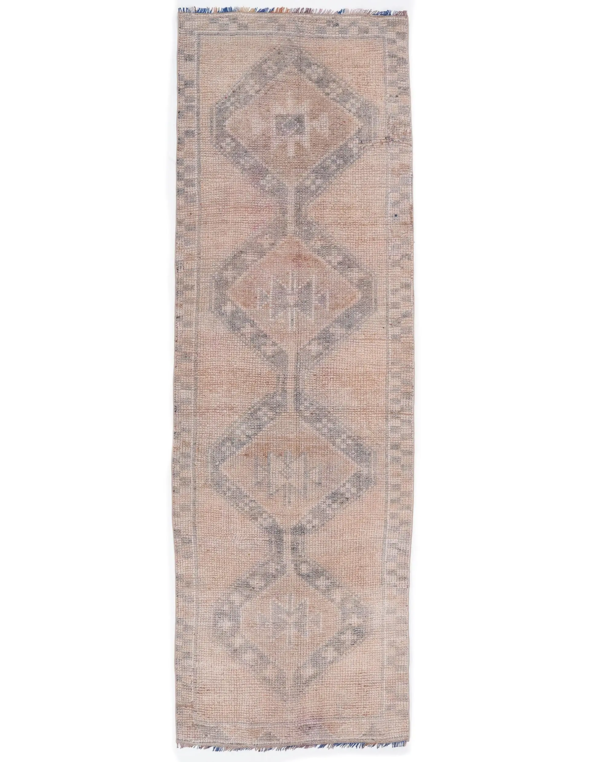 2.8x8.8 ft Rug, Vintage Turkish Rug, Brown Herki Wool Rug - 1