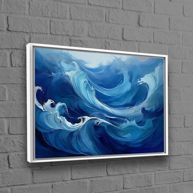 Soyut Dalga Tasarımı Baskılı Kanvas: Mekanınız için Zarif Sanat
