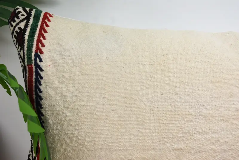Colorful Pillow Case, Sustainable Cushion, Interior Designer Pillow, Cushion, Boho Pillow, Turkish Kilim Pillow, 12x24 White Cushion Case - 2