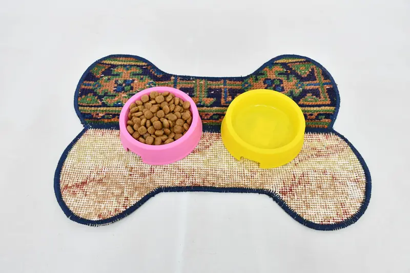 Köpük Dolgulu, Rahat Mavi ve Bej Pamuklu Evcil Hayvan Matı, Evcil Hayvan Yastığı